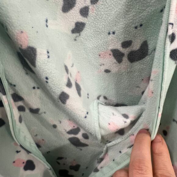 Just One You by Carter's Dairy Cow Print Full Zip Footed Pajama Sleeper, Size 3T - Picture 8 of 9